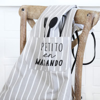 北欧风布艺围裙韩版创意时尚面包咖啡店厨房家用烘焙围裙