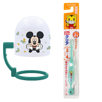 迪士尼儿童刷牙杯漱口杯牙缸卡通可爱宝宝创意洗漱杯牙杯家用防摔|米奇+2-4岁巧虎牙刷食品级PP