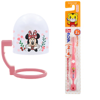 迪士尼儿童刷牙杯漱口杯牙缸卡通可爱宝宝创意洗漱杯牙杯家用防摔|米妮+2-4岁巧虎牙刷食品级PP
