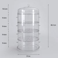 保温菜罩饭菜食物罩家用防尘餐桌保暖饭罩子剩饭剩菜盖菜收纳神器|四层饭菜罩(可放五盘菜)配底盘