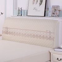 全包夹棉床头罩弹力软包床头防尘罩实木床头保护罩加厚夹棉床头套|米色床头罩 1.9米