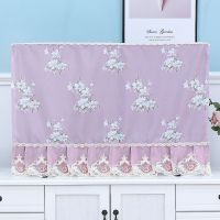 液晶电视机罩55挂式32寸布艺曲面电视罩防尘柜罩壁挂式|新款[魔术贴]百合-粉 58寸