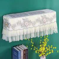 开机不取空调罩防尘罩挂机全包大1.5p卧室挂式空调套室内机套子|四朵花-灰 开机不取(长80CM以内)