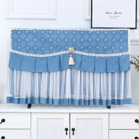 液晶电视机罩55挂式32寸布艺曲面电视罩防尘柜罩壁挂式|新款【魔术贴】俏佳人-蓝 39寸