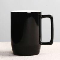 情侣杯陶瓷马克杯刷牙杯子浴室套装创意家用洗漱杯欧式情侣漱口杯|黑色单杯