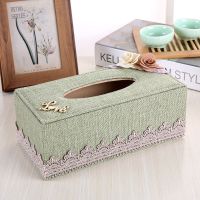 居家日用创意布艺收纳整理纸巾盒 客厅抽纸盒 桌面茶几纸抽盒|浅绿大号