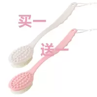 搓澡神器成人后背搓泥强力去污加长柄搓背不求人软毛沐浴球浴刷擦|加密刷毛+背部按摩粉色[买1送1]
