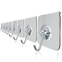 强力挂钩粘胶无痕挂钩墙壁门吸片挂钩强力挂钩|5个装[透明款]