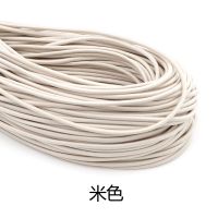 圆形松紧带高弹力皮筋内衣裤子收口女橡皮筋松紧绳辅料跳皮筋特价|米色 100米整捆[送剪刀+穿带器]