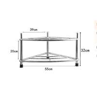 不锈钢洗脸盆收纳架子厨房浴室三角置物架卫生间多层落地式放盆架|加厚两层90度+1张透明垫