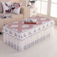 茶几桌布茶几罩套长方形布艺餐桌垫客厅家用台布盖布防尘罩茶几布|欧意紫色 90*140*40cm