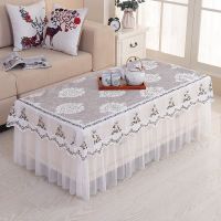 茶几桌布茶几罩套长方形布艺餐桌垫客厅家用台布盖布防尘罩茶几布|欧意灰色 80*140*40cm