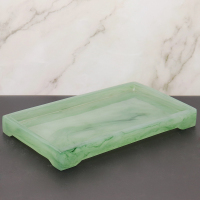 酒店洗手液托盘卫浴托盘套装卫生间套件浴室洗漱用品盘样板房摆件|浅绿色翡翠绿中号带脚