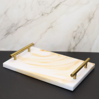 酒店洗手液托盘卫浴托盘套装卫生间套件浴室洗漱用品盘样板房摆件|青色黄仿把手盘