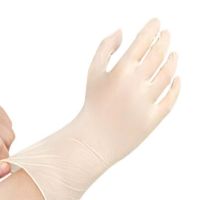 新款一次性手套pvc食品餐饮级乳胶美容院用厨房家用玩手机|白色高弹(100)盒装 S(小号)适合手小女士及小朋友