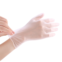 新款一次性手套pvc食品餐饮级乳胶美容院用厨房家用玩手机|白色微弹(100只)盒装 XL(超大号)