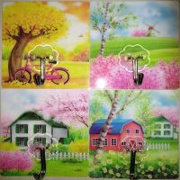 创意粘钩大号可爱无痕挂钩免钉墙壁魔力卫生间厨房承重卧室强力贴|田园20个装