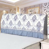 加厚全包床头罩床头套防尘罩1.5m床1.8m床简约现代纯色软包保护套|欧花灰色[全包] 1.8米