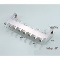 免钉免打孔不锈钢衣服挂钩门后挂钩门上衣钩排钩门后收纳置物架|[瑜伽女人]不锈钢款 可调款适合1-7厘米门厚使用