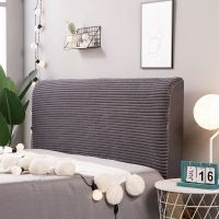 床头套罩皮床软包ins简约现代北欧风格木床头布艺全包防尘保护罩|魔法绒深灰 长120x高50-65cm床头罩