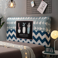 弹力全包床头罩套弧形皮床头软包床头套欧式异形实木防尘罩保护套|仙人掌 床头宽140~160cm(通用)