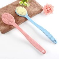 洗澡刷浴刷长柄搓澡刷后背软毛擦背刷子搓澡神器|【蓝色/粉色】2个装送挂钩
