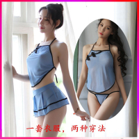 长夜漫漫 女式情趣睡衣裙性感内衣制服套装破洞开档露乳免脱诱惑骚透视明网蕾丝袜女仆佣jk护士秘书旗袍民国学生空姐装角色扮演