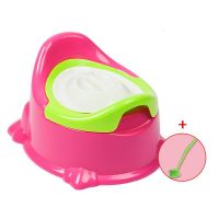 儿童马桶坐便器宝宝坐便器女男小孩座便器凳子婴儿小马桶尿盆便盆 玫红+刷