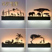 led壁灯背景墙灯北欧过道灯楼梯走廊壁灯简约卧室床头灯客厅壁灯