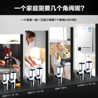 马桶大流量八字阀家用阀门开关冷热水角阀三角阀全铜热水器