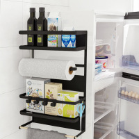 冰箱外侧面置物架侧边磁吸收纳壁挂架厨房磁铁保鲜膜侧挂架洗衣机