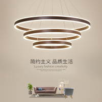餐厅吊灯吧台北欧客厅吊灯现代简约吊灯创意led圆形个性大气led