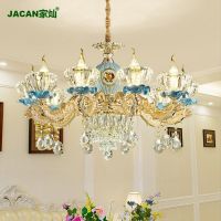 欧式陶瓷吊灯客厅餐厅灯具锌合金卧室公寓水晶灯饰直销