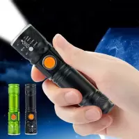 usb强光手电筒可充电led超亮多功能远射迷你变焦户外军家用小手电