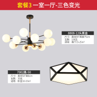 北欧全屋灯具套餐创意成套客厅餐厅卧室吊灯现代简约魔豆套装组合|一室一厅B
