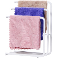 日本 抹布挂架 厨房免打孔台面 立式横杆毛巾洗碗布 收纳架