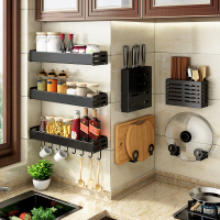 厨房置物架壁挂式免打孔家用调味调料用品大全神器刀架挂架收纳架