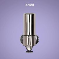 酒店浴室壁挂皂液器双头皂液盒洗手液瓶手动塑料洗手液器|不锈钢