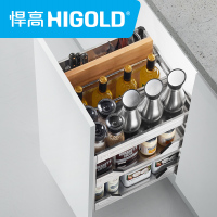 厨房橱柜拉篮阻尼调味拉篮置物架304/拉篮加厚不锈钢