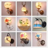 玻璃壁灯床头现代简约led卧室创意欧式客厅楼梯过道个性墙壁灯具