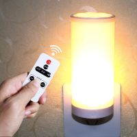 床头灯喂奶小台灯带led灯夜光灯开关插座灯卧室遥控小夜灯插电