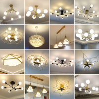 简约吊灯卧室北欧组合套房套装现代三室两厅套餐客厅灯具ins全屋