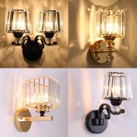 轻奢壁灯客厅后现代北欧美式简约背景墙过道创意水晶卧室床头壁灯