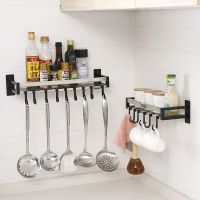 厨房调味品置物架调料架免打孔壁挂式灶台挂架不锈钢调味料收纳架