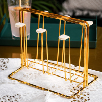 创意家用收纳杯子架沥水置物架托盘水杯架托盘玻璃水杯挂架