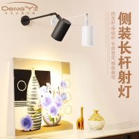 店铺商场轨道射灯吸顶式射灯墙壁长杆侧装拉杆led服装店展会婚纱
