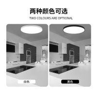 圆形吸顶灯黑色白色护眼灯具led客厅灯简约现代灯走廊过道卧室灯
