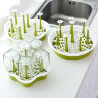 创意水杯杯架家用玻璃茶杯架挂架沥水置物架带托
