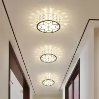 led过道门厅入户灯灯走廊灯吸顶灯具射灯水晶灯玄关灯新款圆形