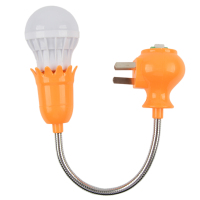 开关台灯万向灯座led转向灯头e27螺纹插座灯小夜灯带螺口灯泡